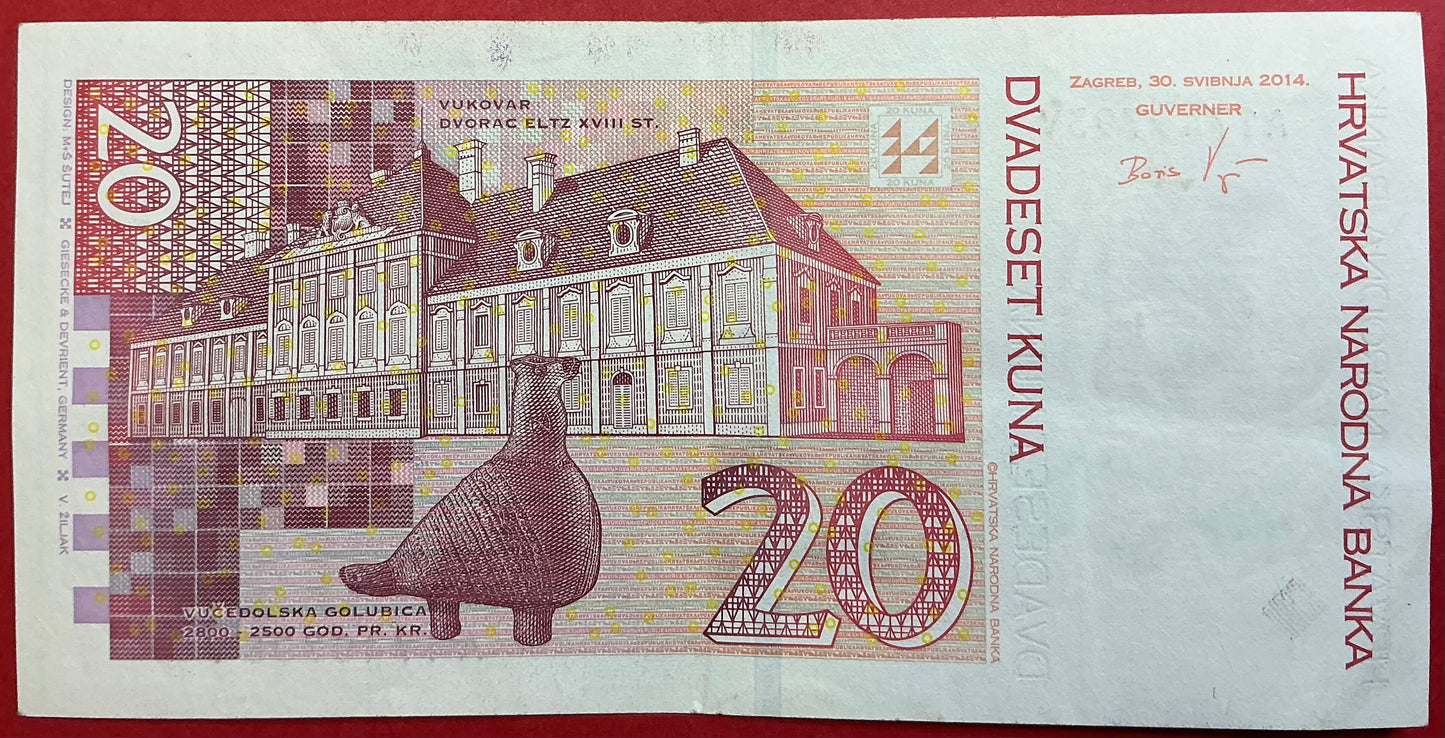 Croatia - 20 Kuna 30.5.2014 P#44 Kvalitet 1+