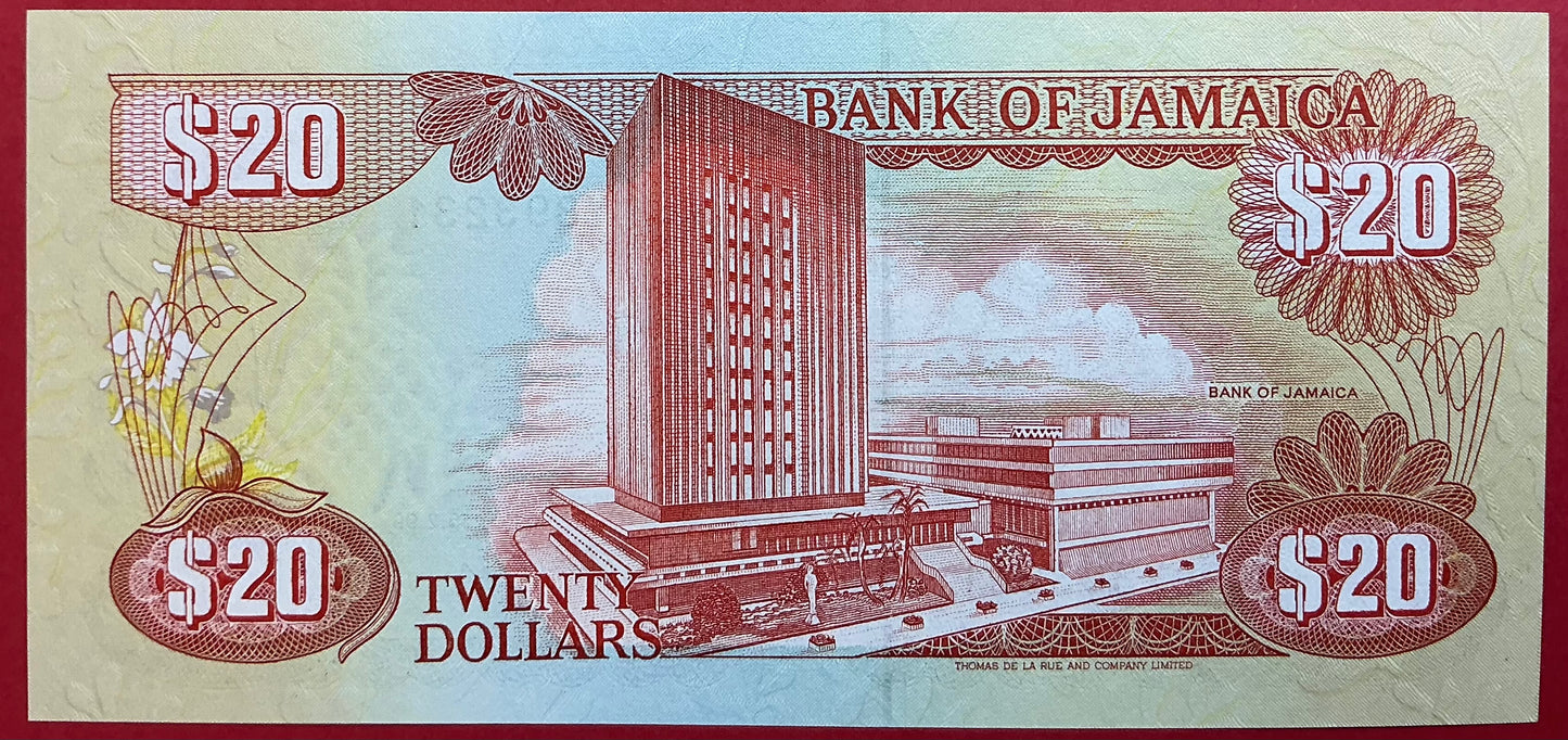 Jamaica - 20 Dollars 15.2.1999 P#72h Kvalitet 0