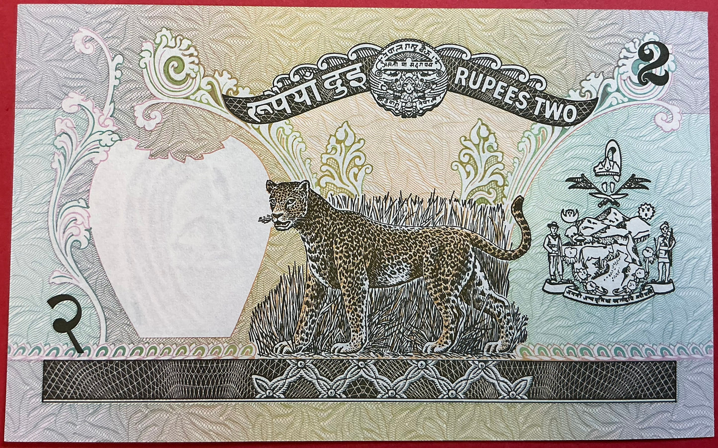 Nepal - 2 Rupees 1990-1995 P#29d Kvalitet 0