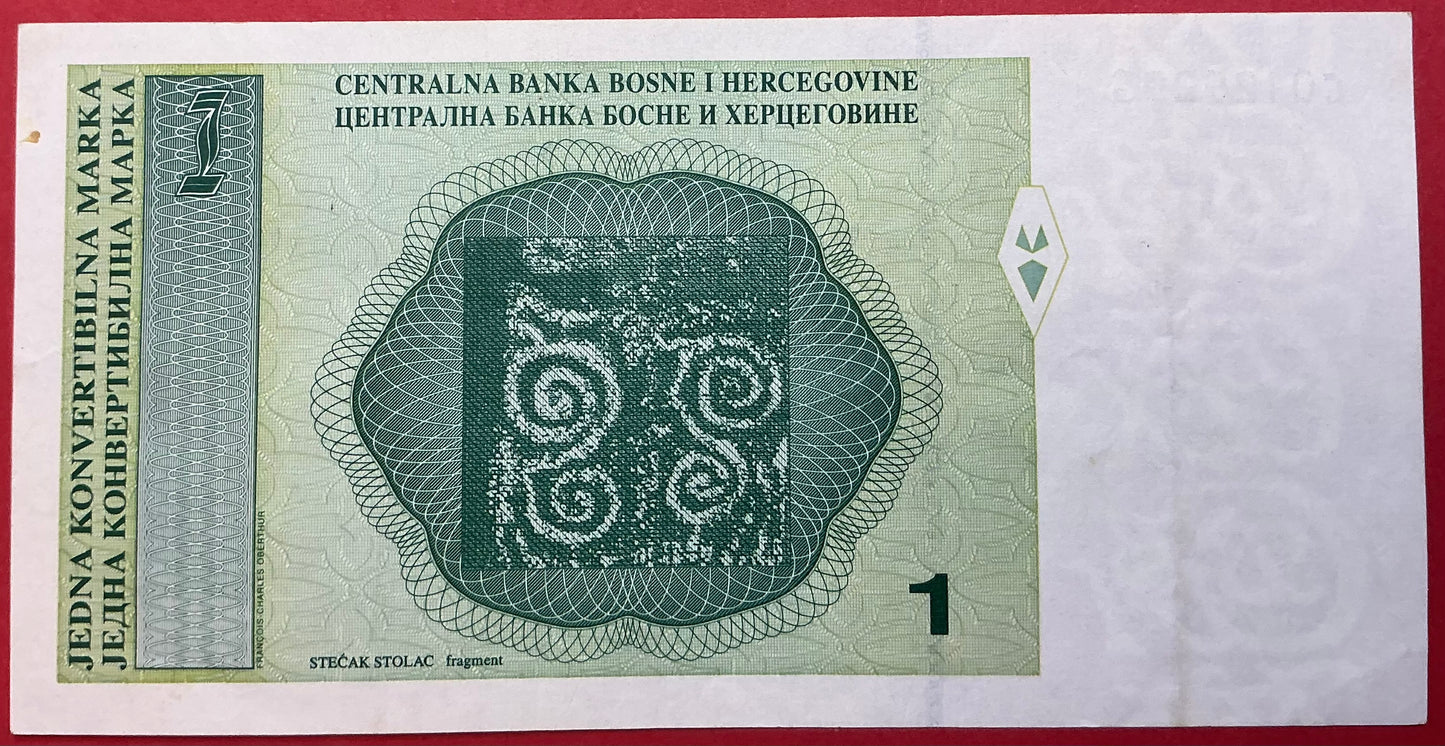 Bosnia-Herzegovina - 1 Convertible Markante 1998 P#59a Kvalitet 1+