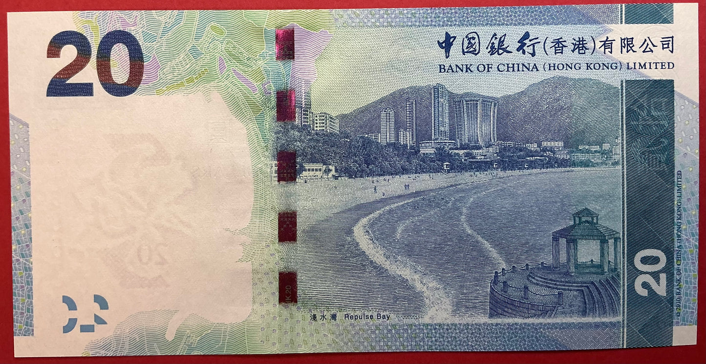 Hong Kong - 20 Dollars 1.1.2010 P#341a Kvalitet 0