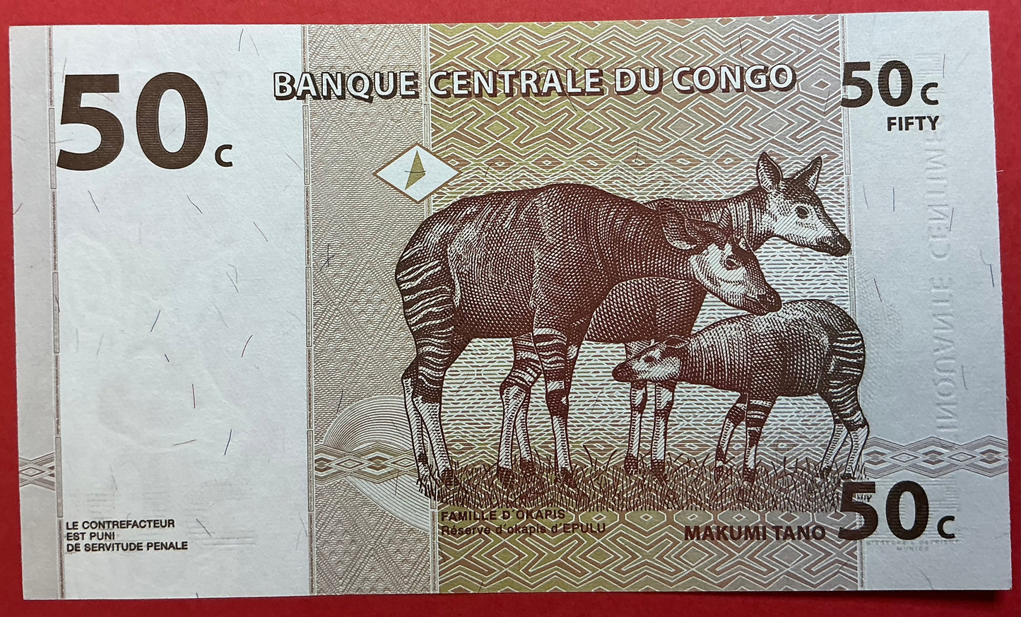 Congo Democratic Republic - 50 Centimes 1.11.1997 P#84a Kvalitet 0
