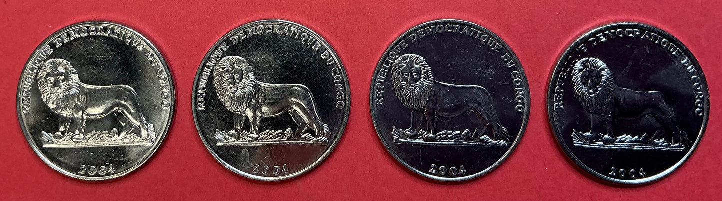 Congo Democratic Republic - 4 Different 2004 Type Set Unc.