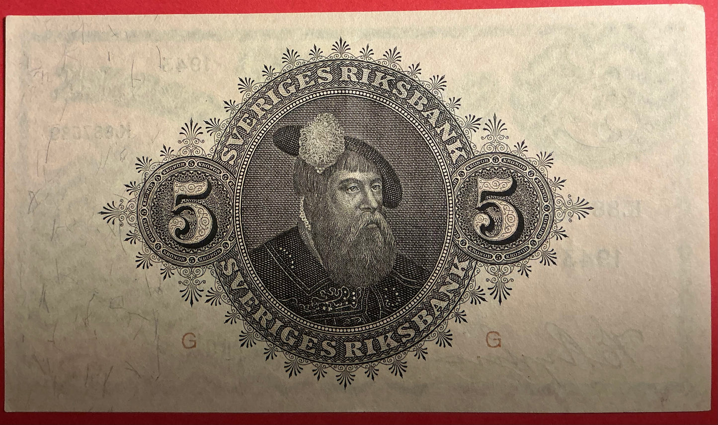 Sweden - 5 Kronor 1943 P#33z Kvalitet 01