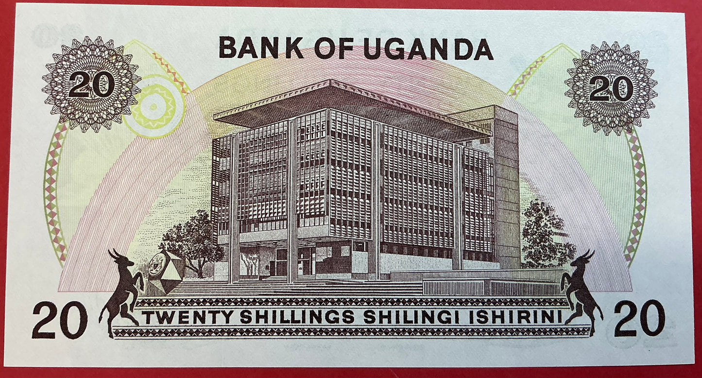 Uganda - 20 Shillings (1973) P#7c Kvalitet 0