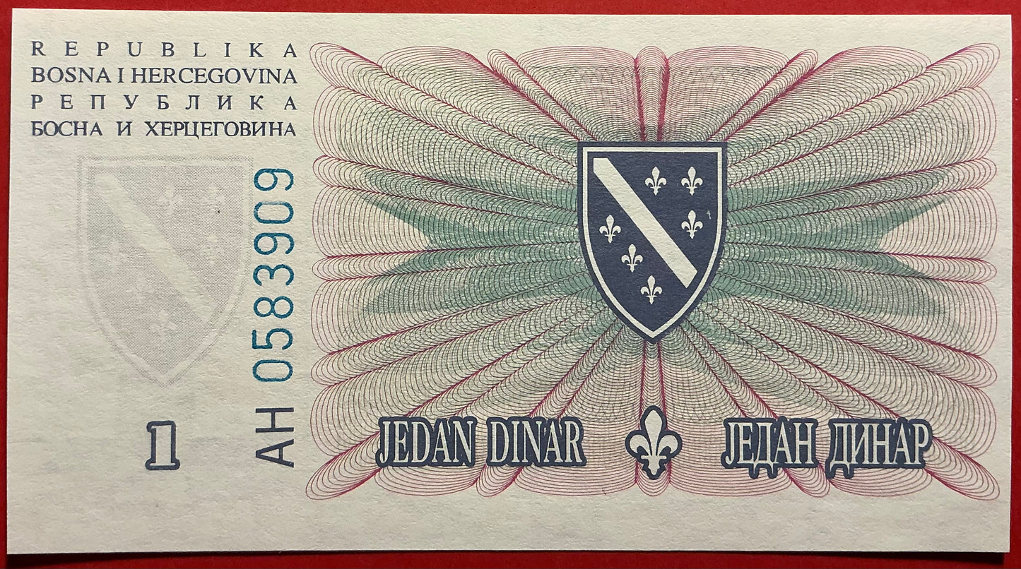 Bosnia Herzegovina - 1 Dinara 1994 P#39a Kvalitet 0