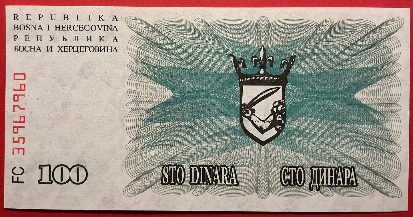 Bosnia Herzegovina - 100.000 Dinara 15.10.1993 P#56b Kvalitet 0