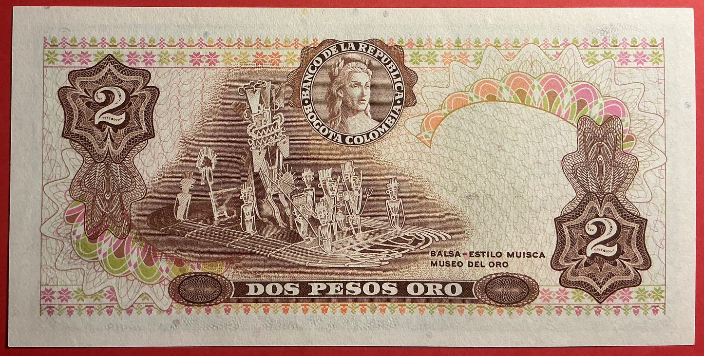 Columbia - 2 Pesos Oro 1.1.1973 P#413a Kvalitet 0