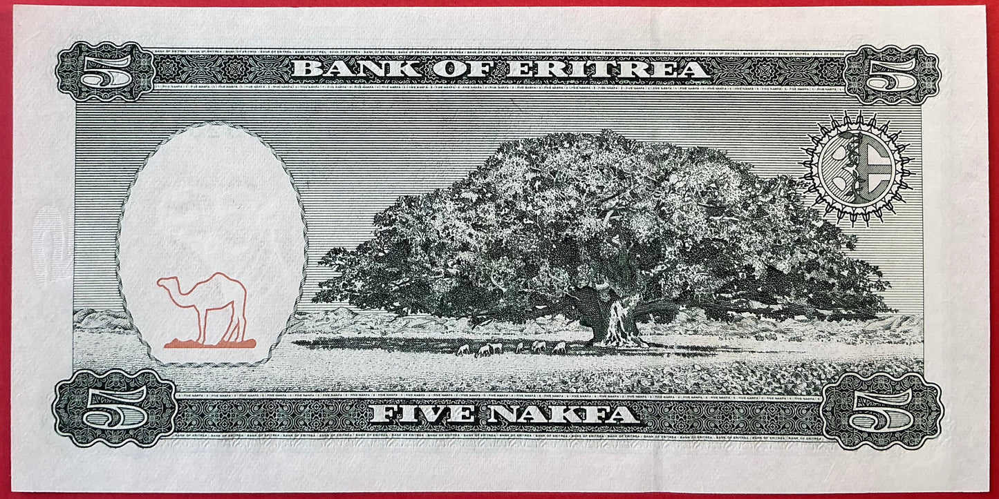 Eritrea - 5 Nakfa 24.5.1997 P#2 Kvalitet 0