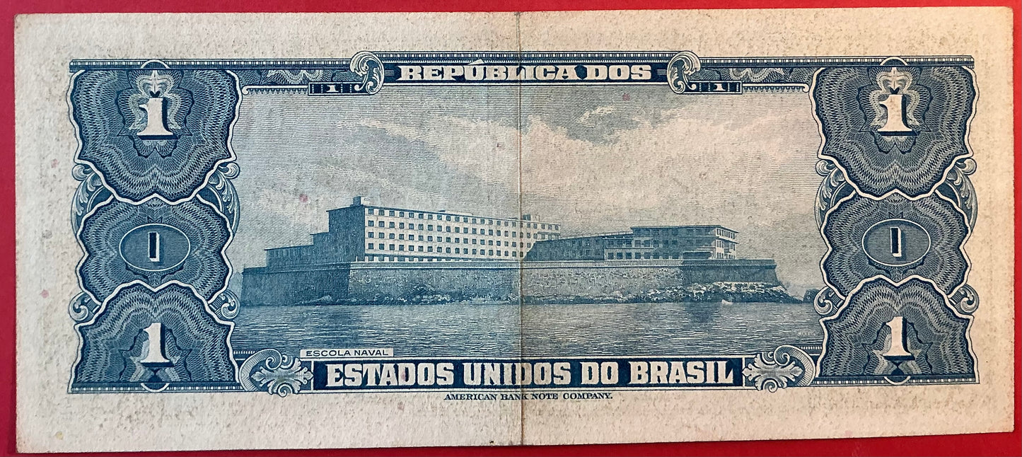 Brazil - 1 Cruzeiro 1954-58 P#150d Kvalitet 1+