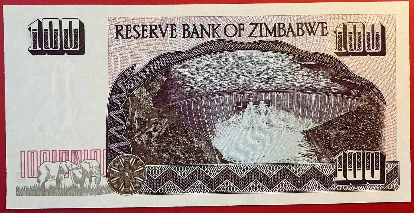 Zimbabwe - 100 Dollars 1995 P#9a Kvalitet 0