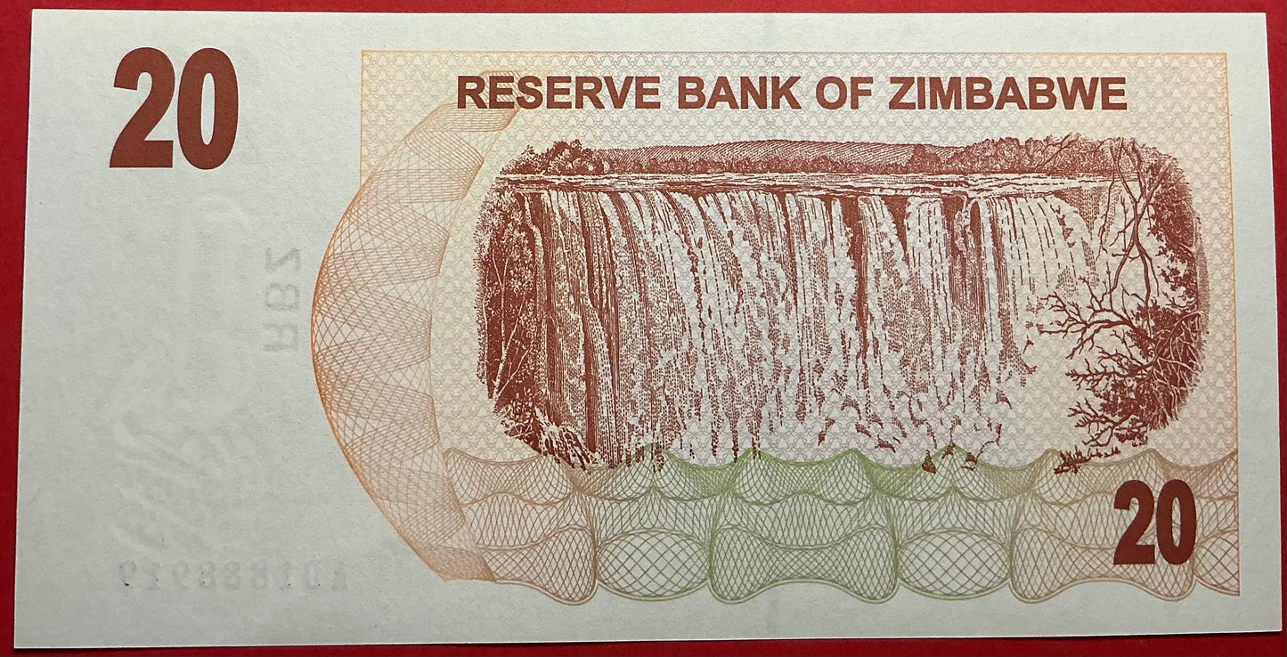 Zimbabwe - 20 Dollar 1.8.2006 P#40 Kvalitet 0