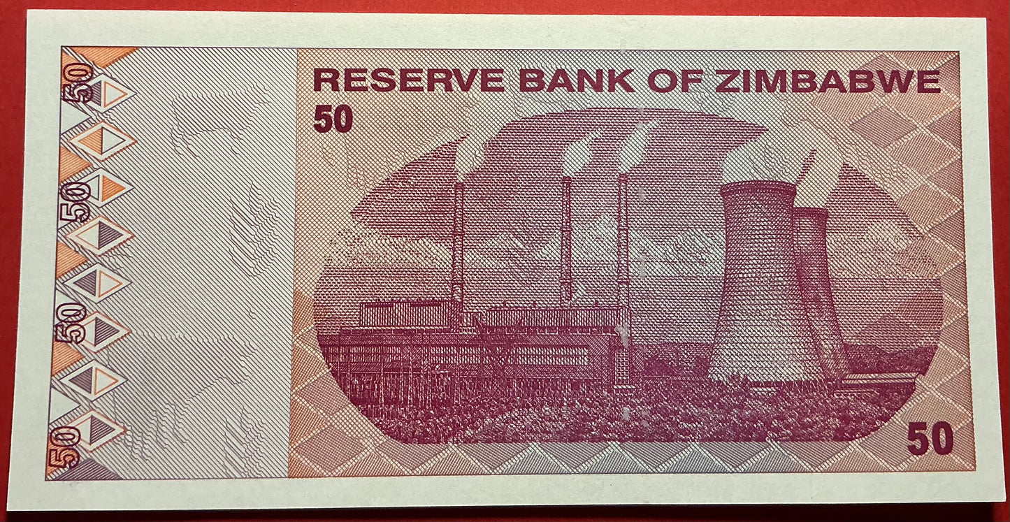 Zimbabwe - 50 Dollar 2.2.2009 P#96 Kvalitet 0