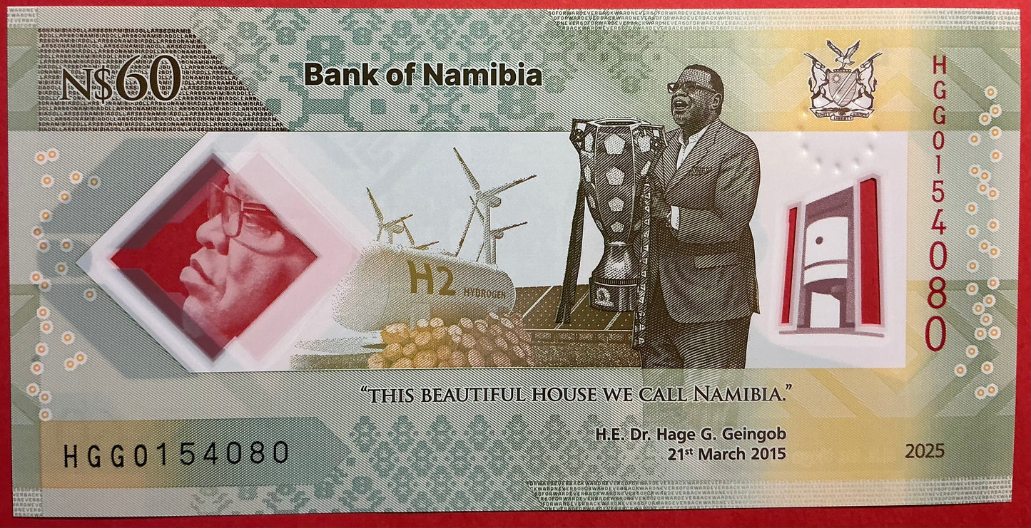Namibia - 60 Namibia Dollars 2025 P#W19 Kvalitet 0