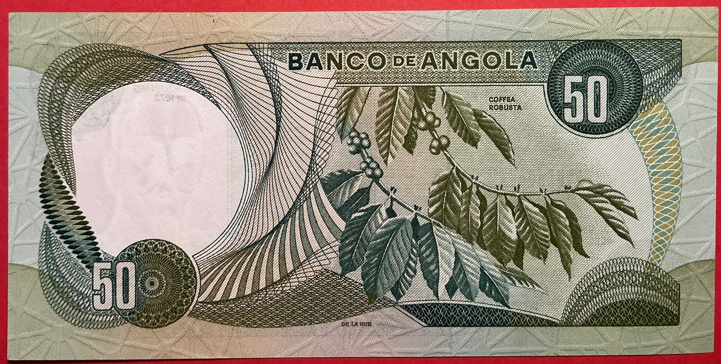 Angola - 50 Escudos 24.11.1972 P#100 Kvalitet 0