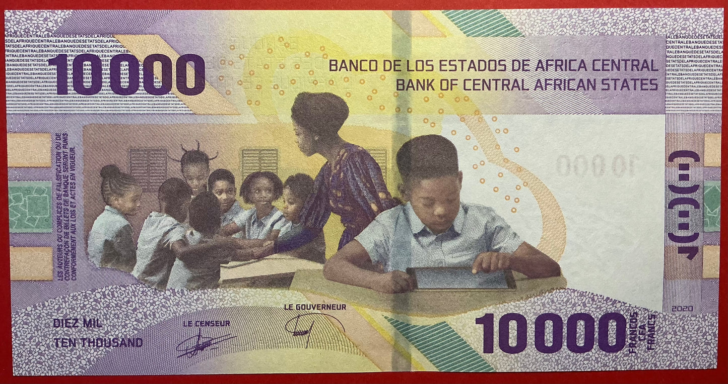 Central African States - 10.000 Francs 2020 P#W704 Kvalitet 0