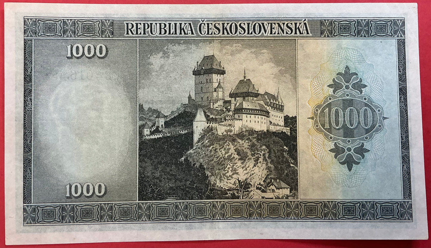 Czechoslovakia - 1000 Korun (1945) P#65a Kvalitet 1+/01