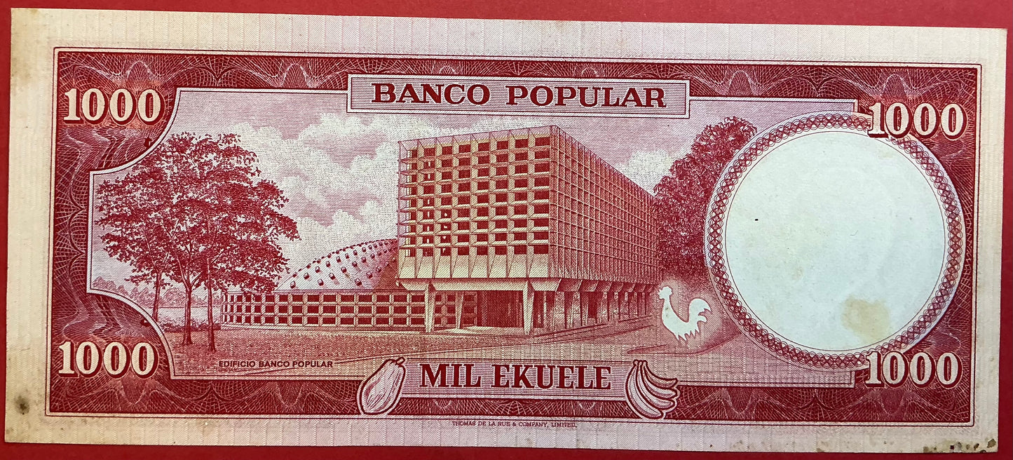 Equatorial Guinea - 1000 Ekuele 7.7.1975 P#13 Kvalitet 1+/01