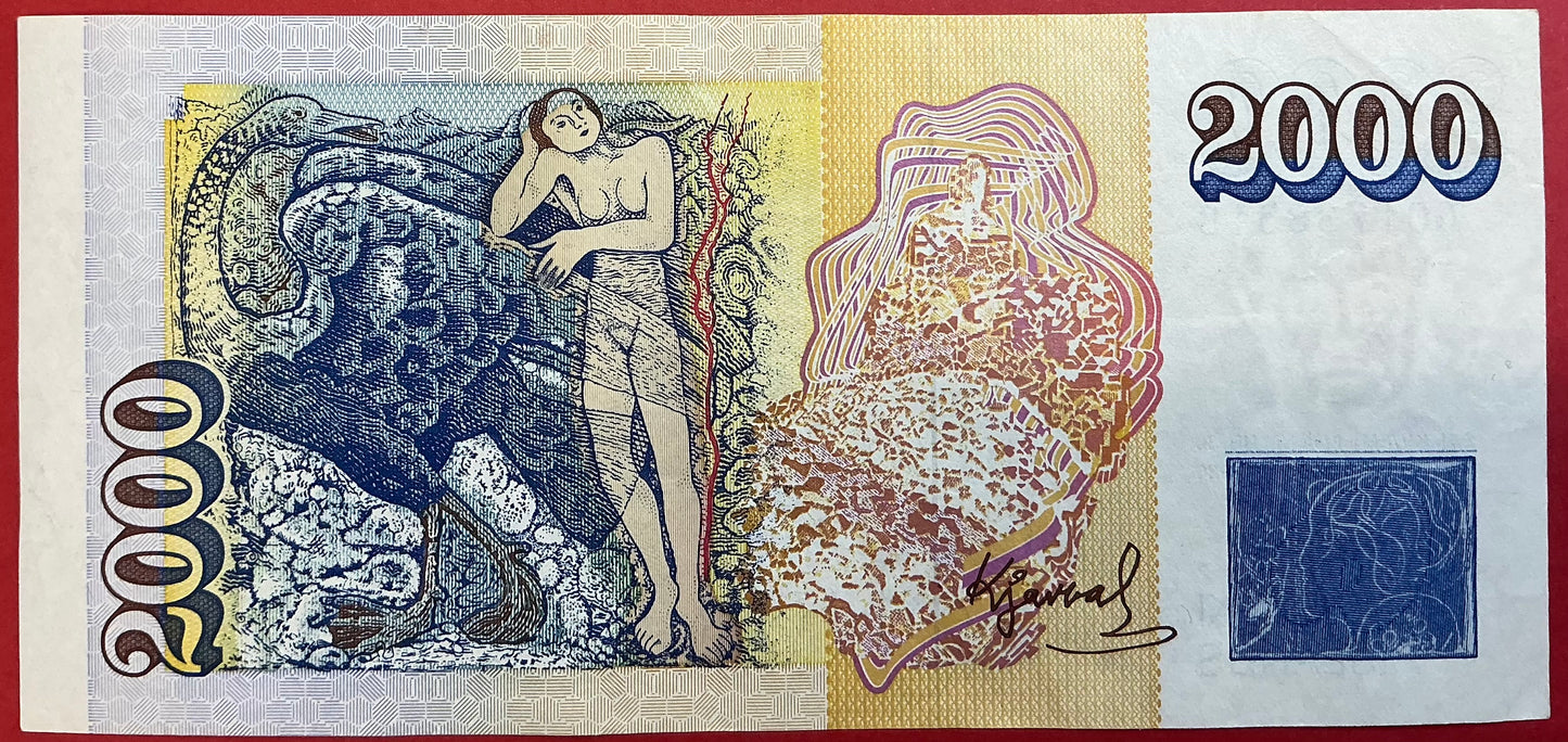 Iceland - 2000 Krónur (1995) P#57a Kvalitet 1+