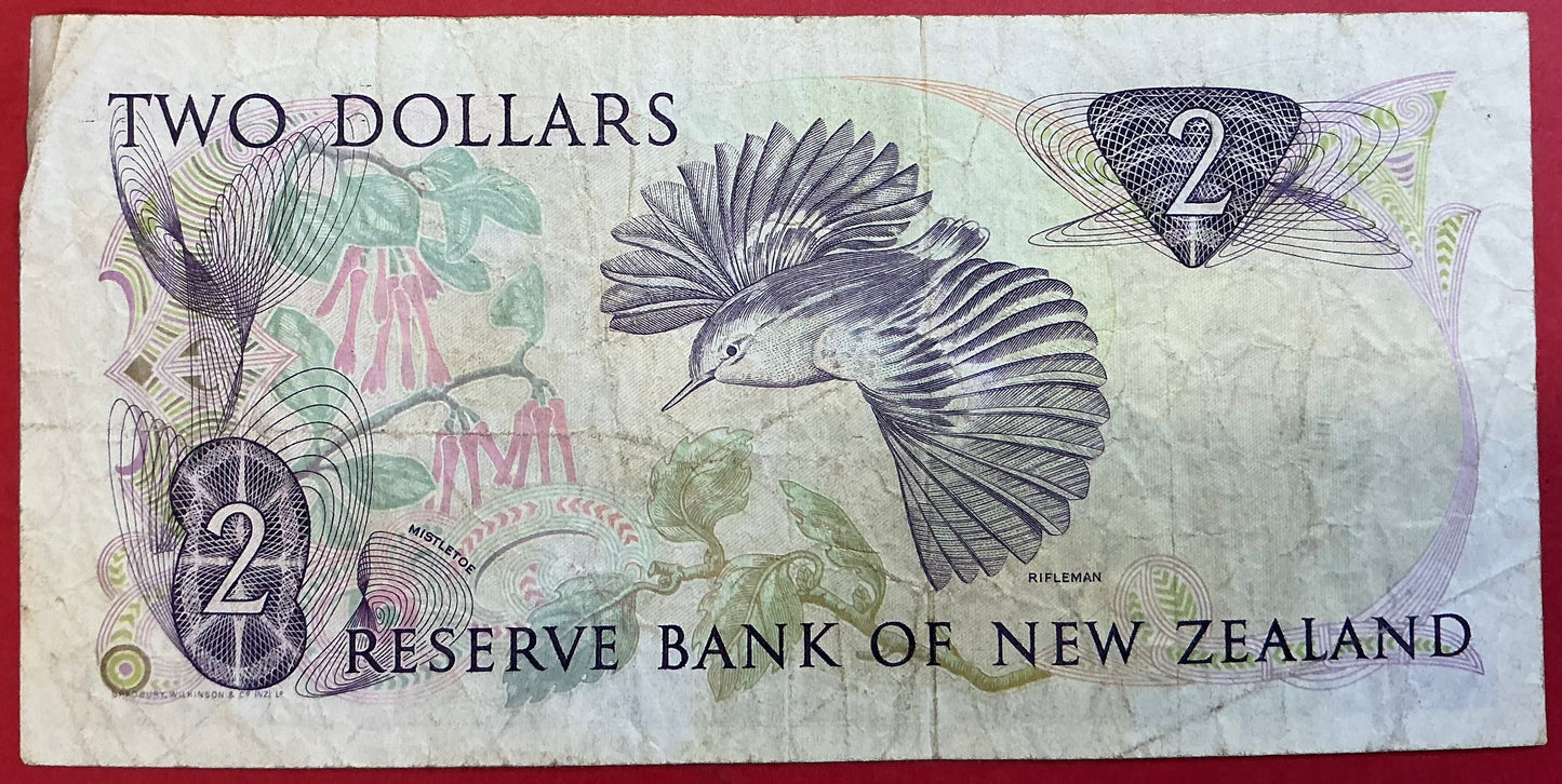 New Zealand - 2 Dollars (1989-92) P#170c Kvalitet 1