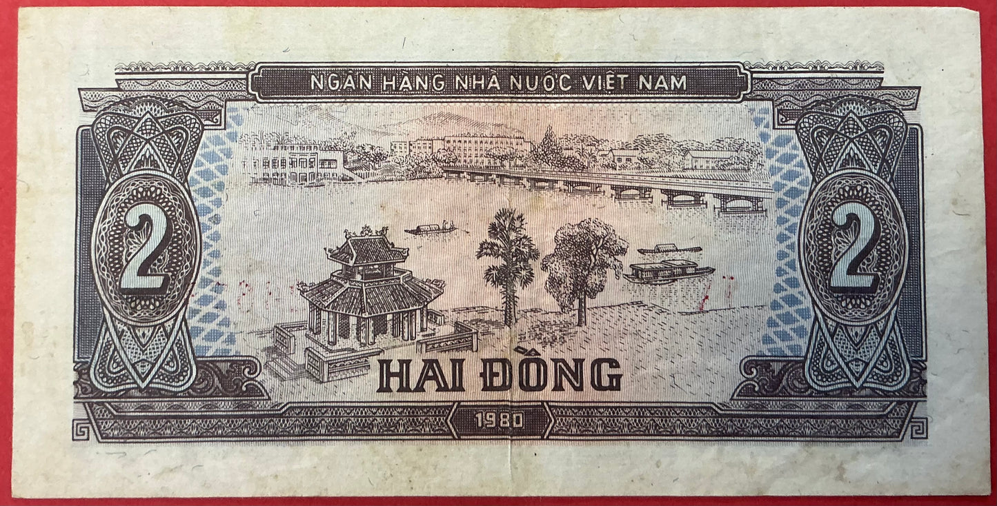 Vietnam - 2 Dông 1980 P#85a Kvalitet 1/1+