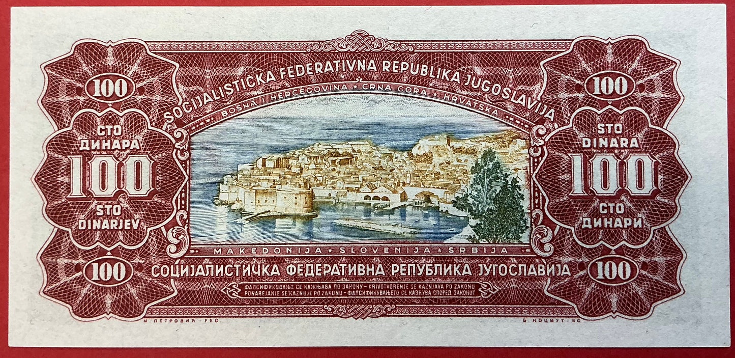 Yugoslavia - 100 Dinara 1.5.1963 P#73a Kvalitet 0