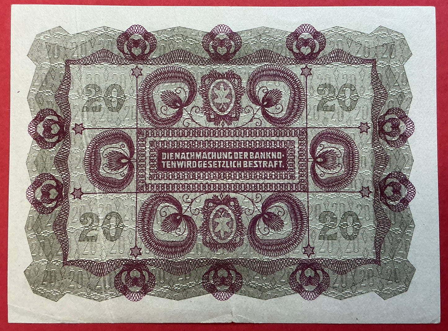Austria - 20 Kronen 2.1.1922 P#76 Kvalitet 1+