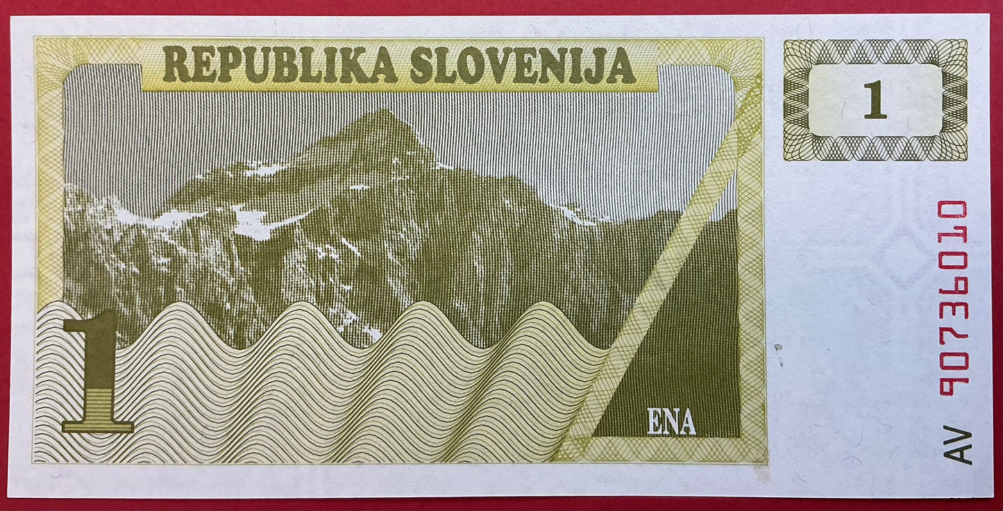 Slovenia - 1 Tolar 1990 P#1a Kvalitet 0