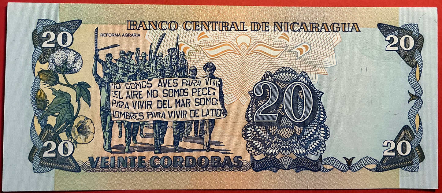 Nicaragua -20 Córdobas 1985 P#152a Kvalitet 0