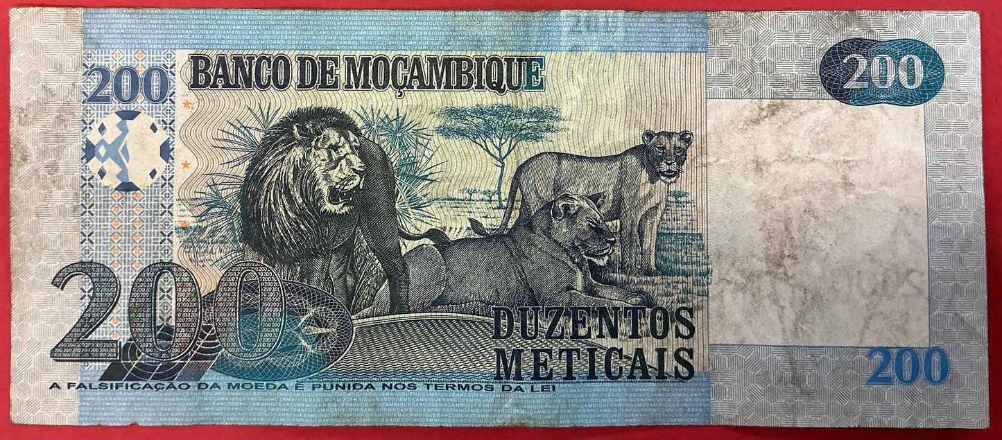Mozambique - 200 Meticais 16.6.2017 P#152b Kvalitet 1
