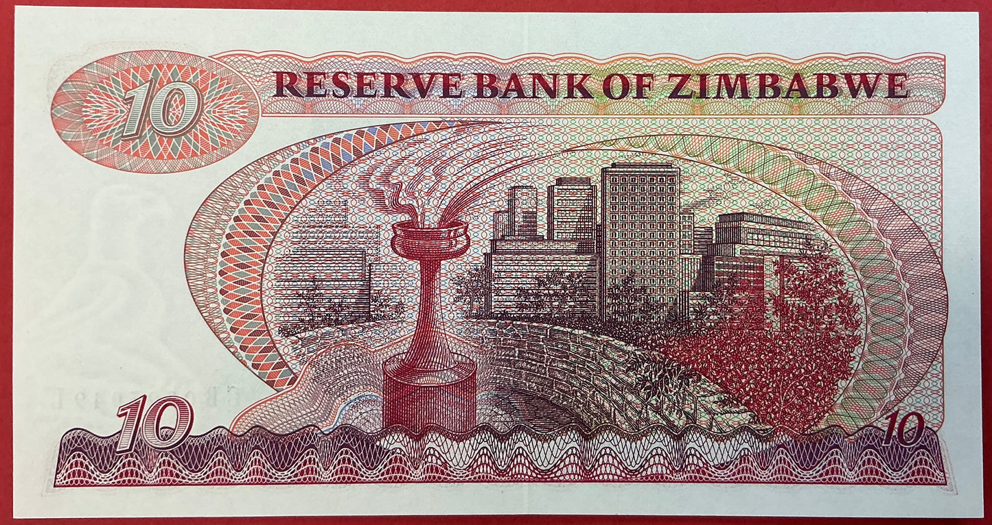 Zimbabwe - 10 Dollars 1994 P#3e Kvalitet 0