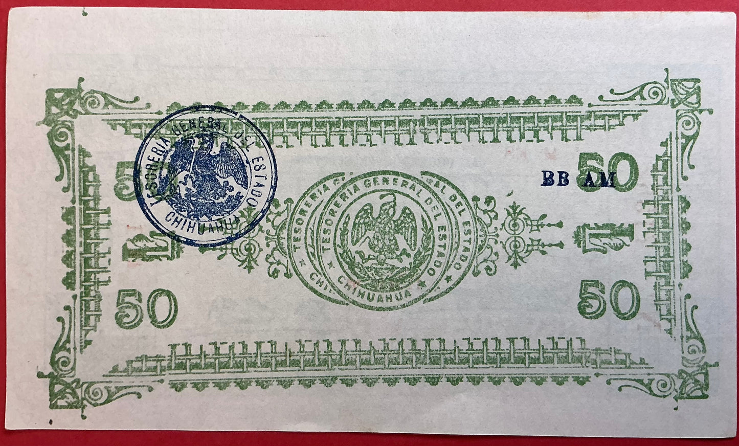 Mexico/Estado De Chihuahua - 50 Centavos 10.2.1914 P#S527a Kvalitet 01