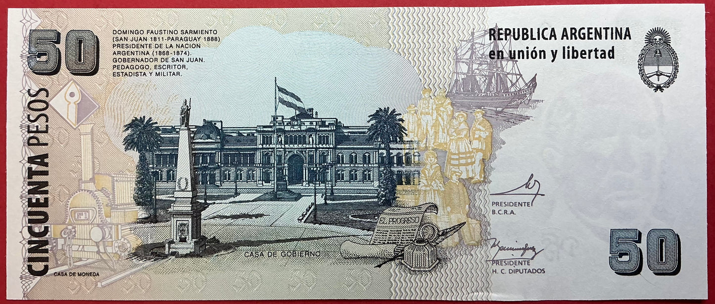 Argentina - 50 Pesos (2003-2013) P#356 Kvalitet 01/0