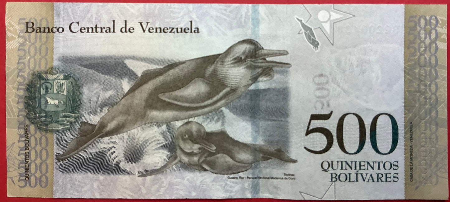 Venezuela - 500 Bolívares 23.3.2017 P#94b Kvalitet 0