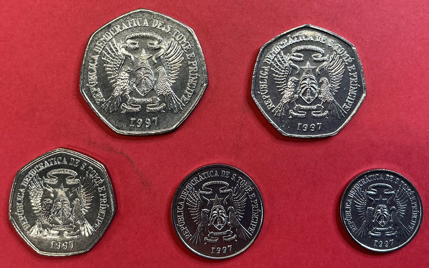 Saint Thomas And Prince Island - 5 Different 1997 Type Set Unc.