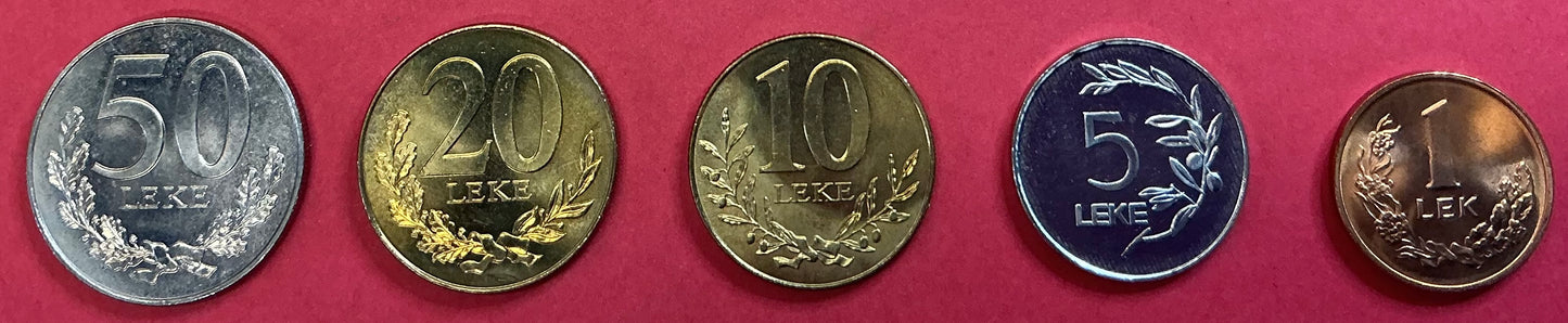 Albania - 5 Different 1995-1996 Type Set Unc.
