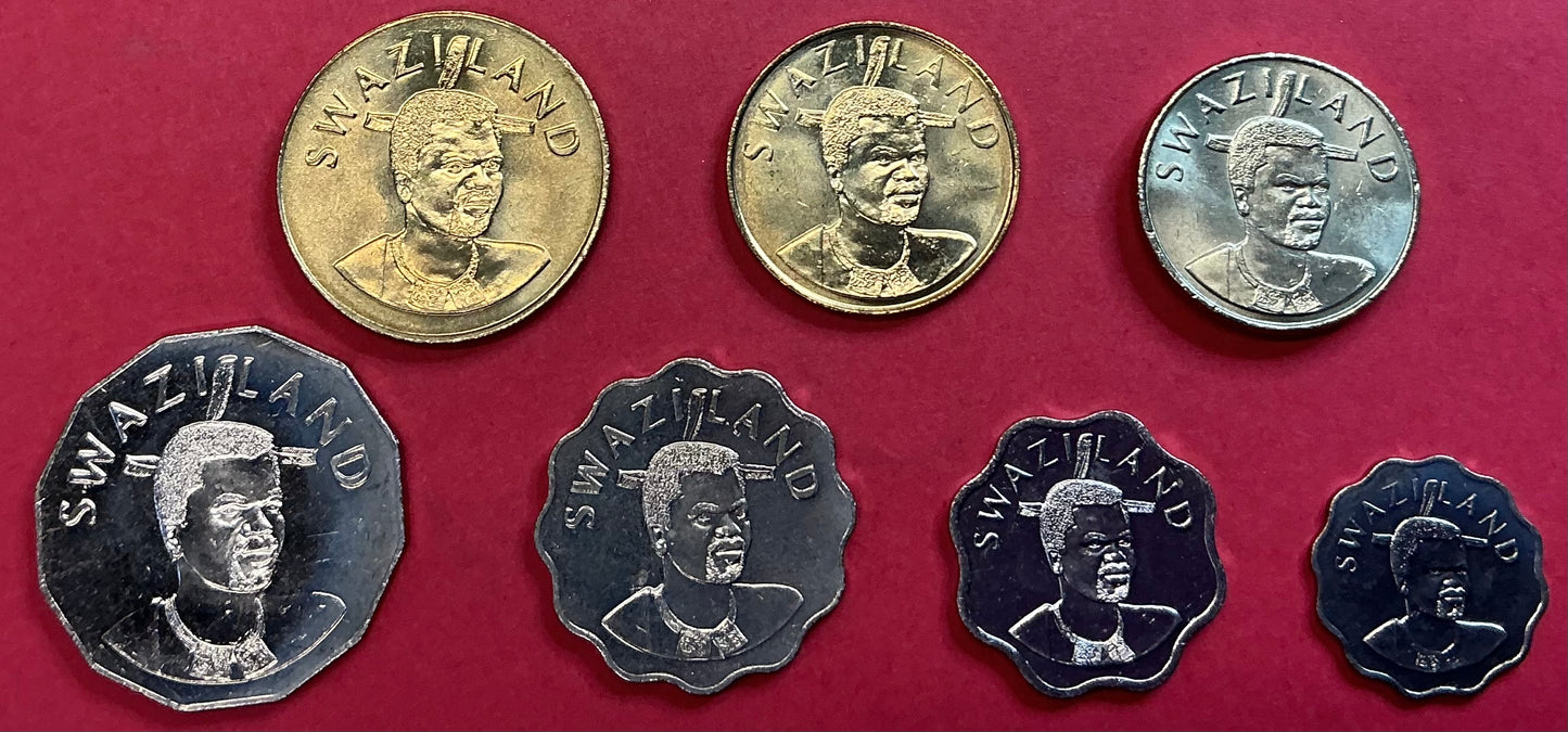 Swaziland - 7 Different 1998 Type Set Unc.