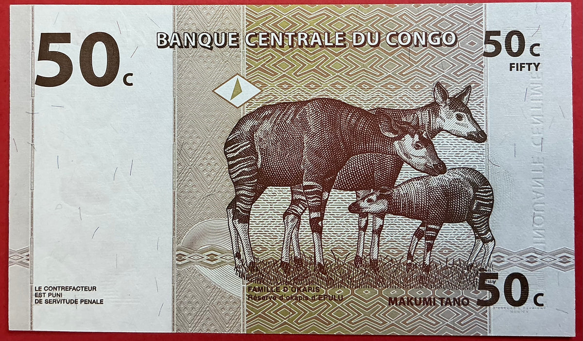 Congo Democratic Republic - 50 Centimes 1.11.1997 P#84a Kvalitet 0