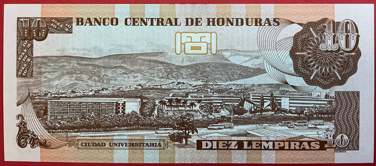 Honduras - 10 Lempiras 2019 P#99 Kvalitet 0