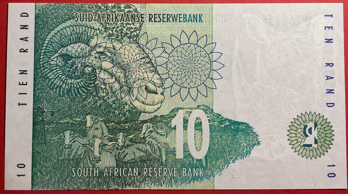 South Africa - 10 Rand 1999 P#123b Kvalitet 01