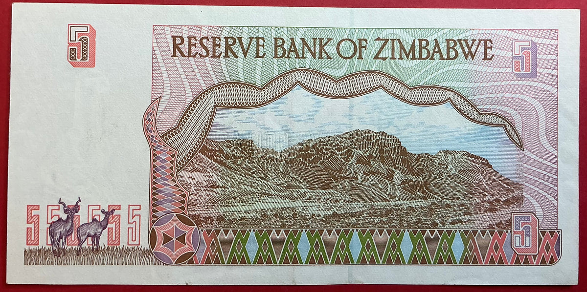 Zimbabwe - 5 Dollars 1997 P#5a Kvalitet 01