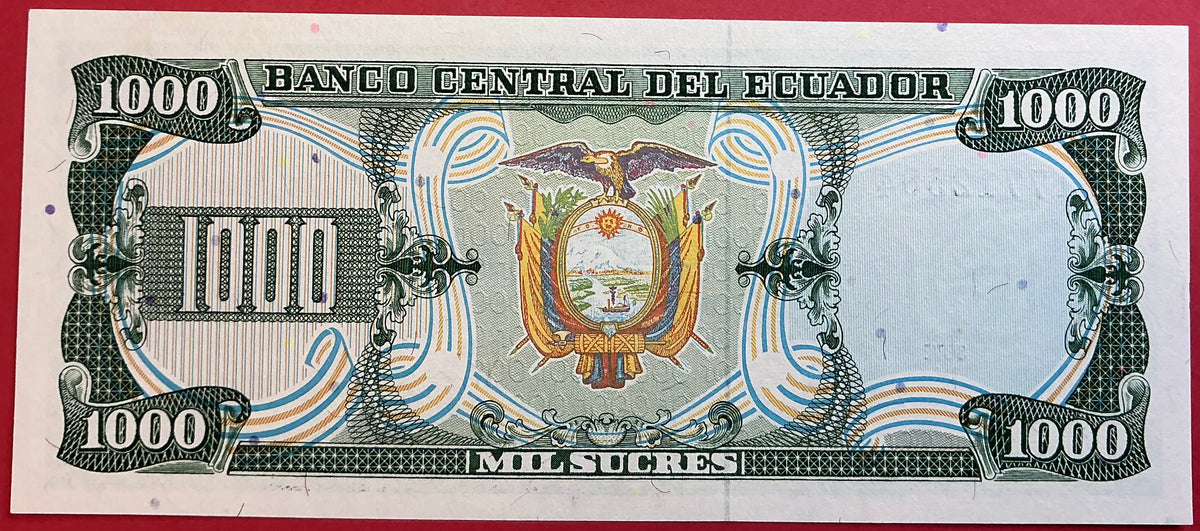 Ecuador - 1000 Sucres 8.6.1988 P#125b Kvalitet 0