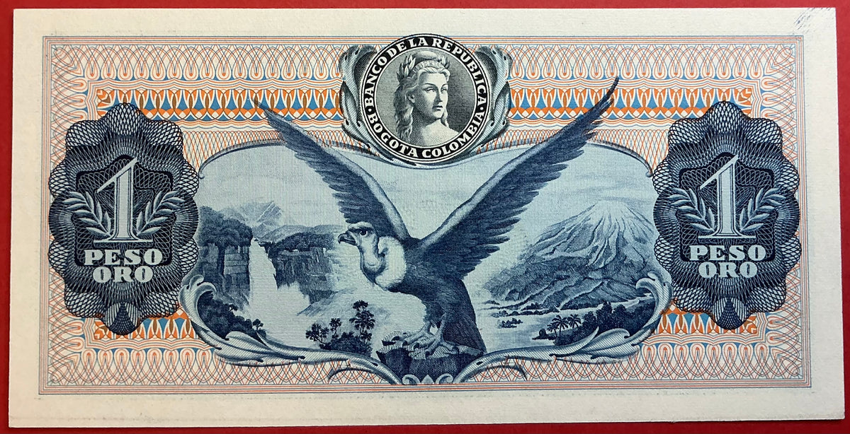 Colombia - 1 Peso Oro 20.7.1972 P#404e Kvalitet 0