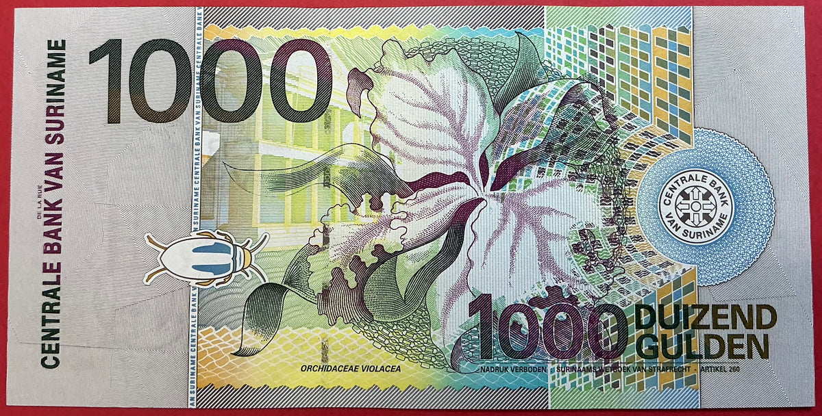 Suriname - 1000 Gulden 1.1.2000 P#151 Kvalitet 0