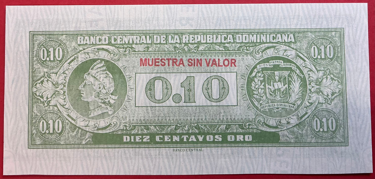 Dominican Republic - 10 Centavos Oro (1961) P#86s Kvalitet 0