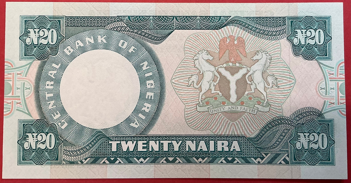 Nigeria - 20 Naira 2001 P#26g Kvalitet 0