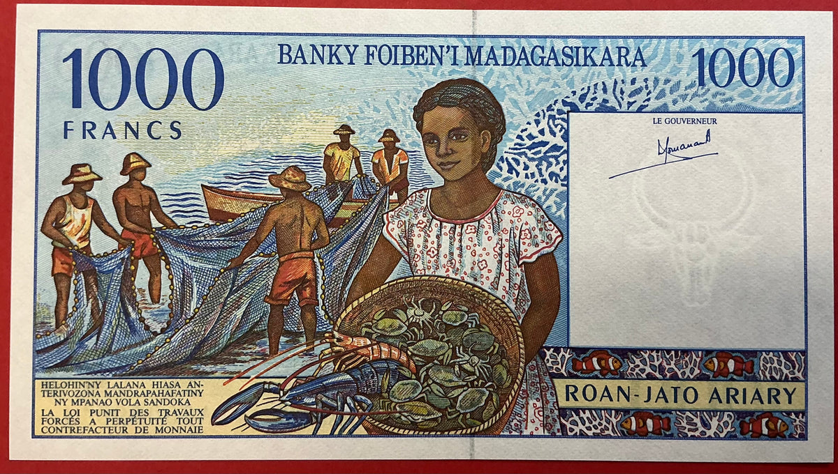 Madagascar - 1000 Francs (1994) P#76a Kvalitet 0