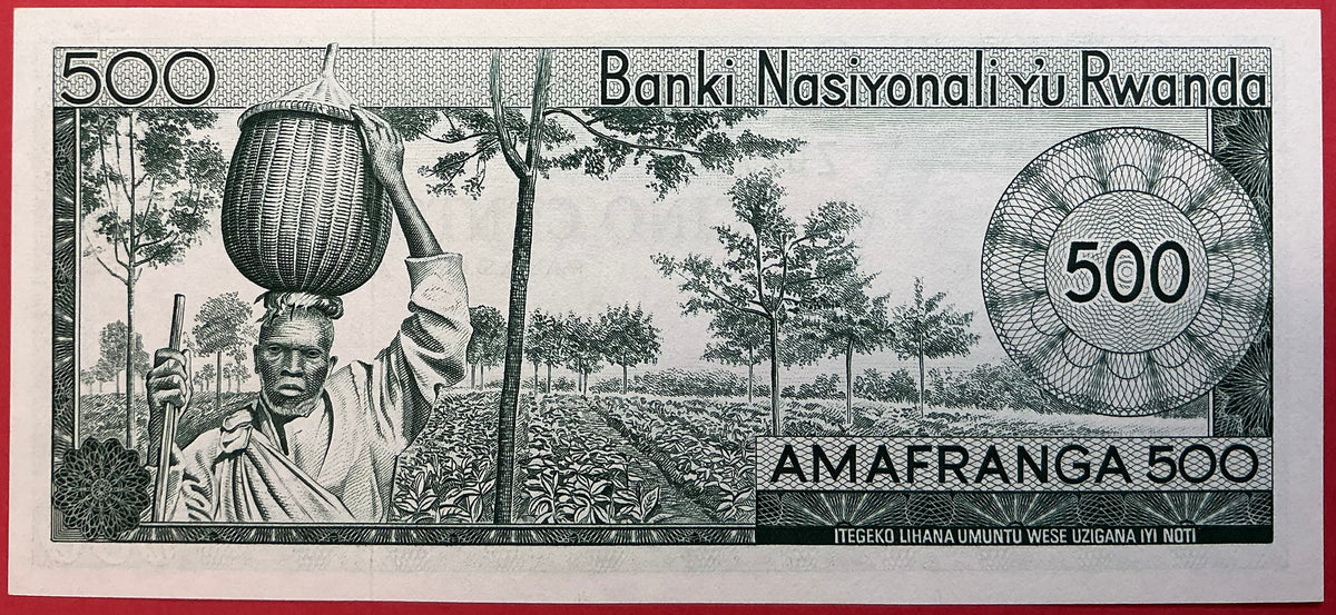 Rwanda - 500 Francs 19.4.1974 P#11a Kvalitet 0