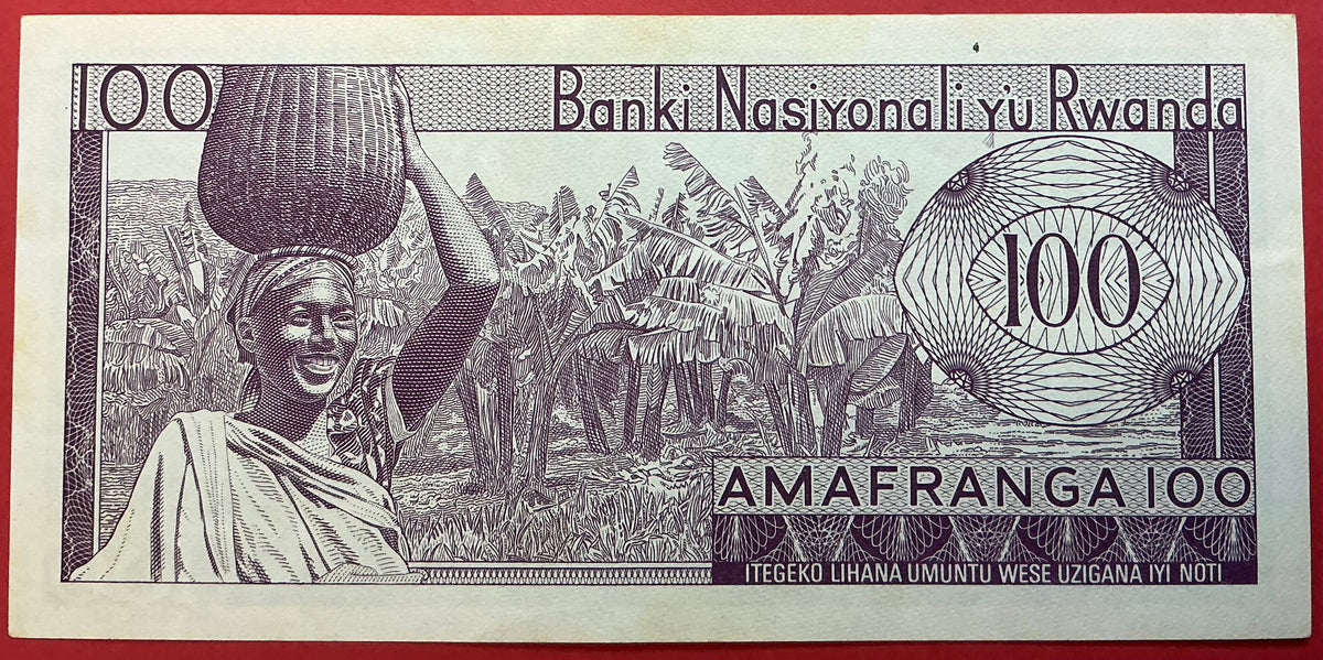 Rwanda - 100 Francs 1.1.1976 P#8d Kvalitet 01/0