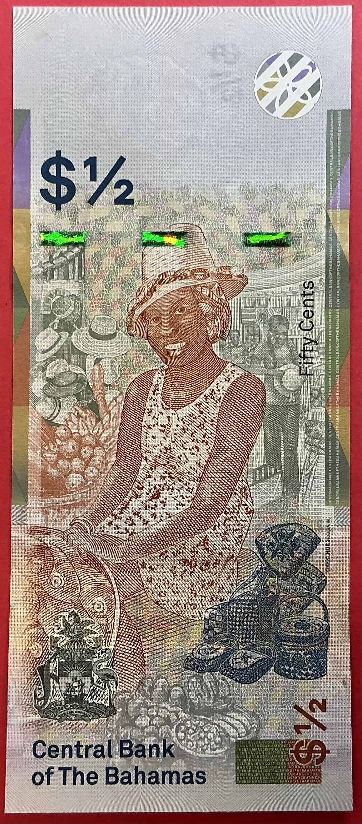 Bahamas - 1/2 Dollars 2019 P#WA77 Kvalitet 0
